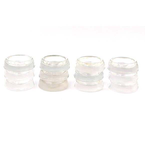 Glass Furniture Coasters-Dominion Glass Canada-Mid Century Carpet Savers-12 Pcs - Picture 1 of 6